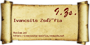 Ivancsits Zsófia névjegykártya